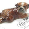 Little Critterz Puppy Dog "Winston" lays flat New Figurine MINIATURE Porcelain LITTLE CRITTERZ LC811