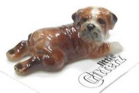 Little Critterz Puppy Dog "Winston" lays flat New Figurine MINIATURE Porcelain LITTLE CRITTERZ LC811