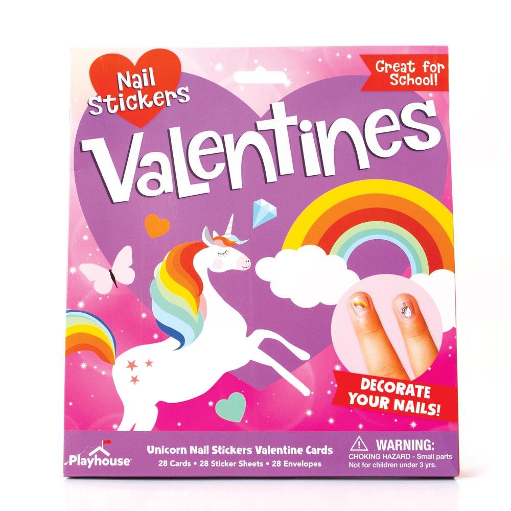 Valentine's Day Unicorn Nail Stickers