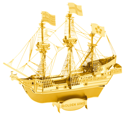 Metal Earth Ships & Boats: Golden Hind, Gold