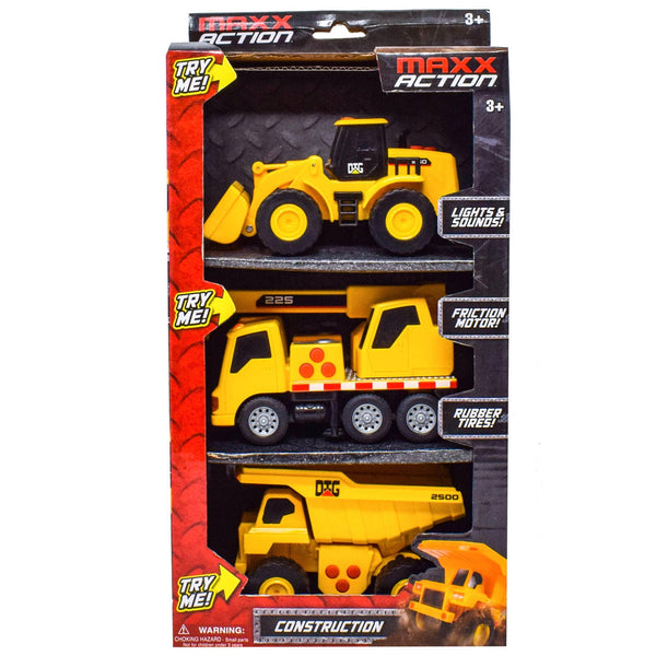 Sunny Days - Maxx Action Mini Construction Vehicles 3 Pack