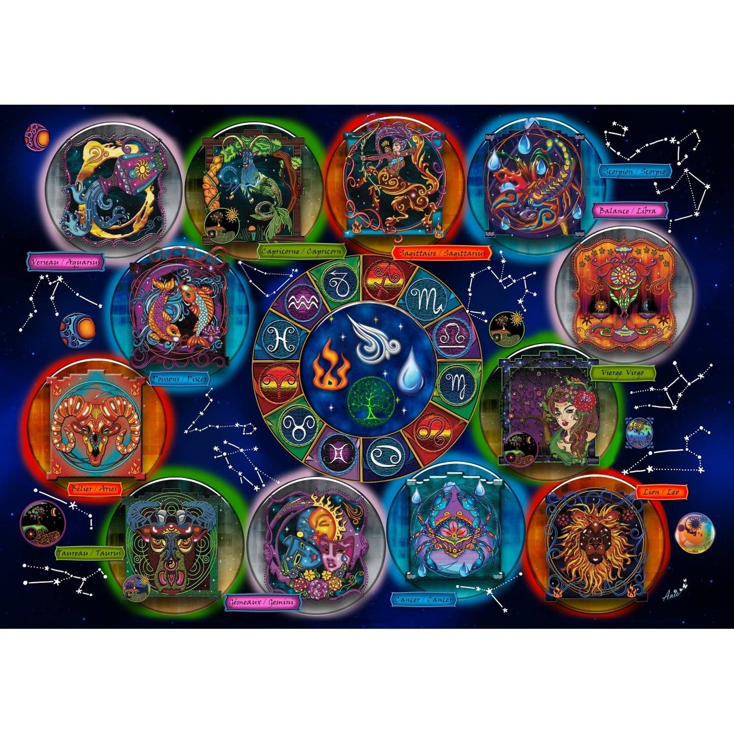 JaCaRou Puzzles Inc. - Zodiac 2000pcs Jigsaw Puzzle