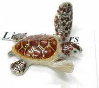 SEA TURTLE "Captain Deep" New Figurine MINIATURE Porcelain LITTLE CRITTERZ LC205