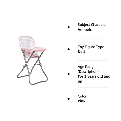 Adora Playdate Pink Folding Doll High Chair