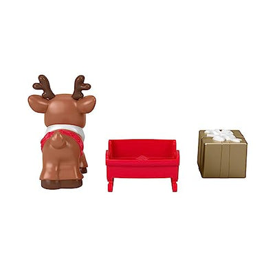 Fisher-Price Little People Holiday Figure Set; Reindeer, Sleigh & Present