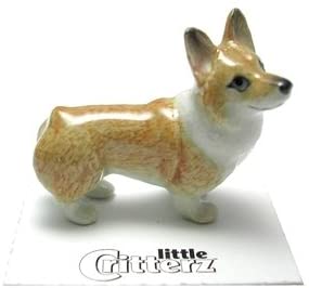 Little Critterz Dog - Pembroke Corgi Sasha - Miniature Porcelain Figurine