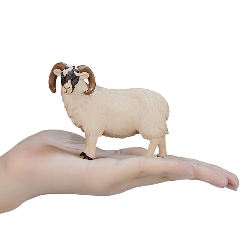 Mojo Black Face  Ram Sheep Toy Figurine