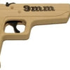 9MM Pistol Solid Wood Rubber Band Gun and Ammo Set