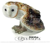 Little Critterz "Paleface Barn Owl Hand Painted Porcelain Figurine