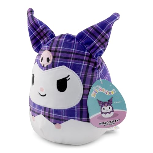 Squishmallow 8" Sanrio Plaid Kuromi