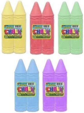 Jumbo Sidewalk Chalk Stick Duo Pack Assortment