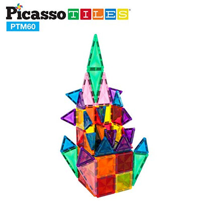 Picasso Tiles Mini Diamond 60 Piece Magnetic Tileset