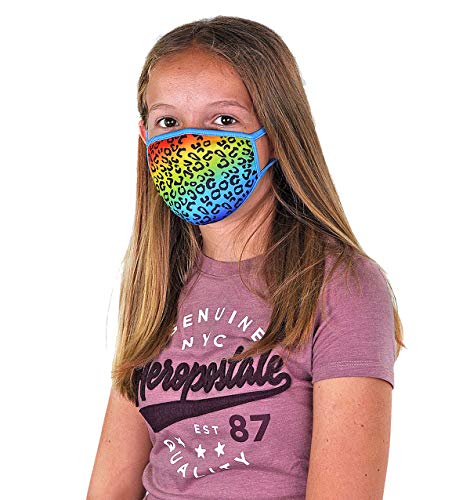 Wild Republic Face Mask Child Wild Republic Wild Smiles Face Masks, Rainbow Leopard, Child US