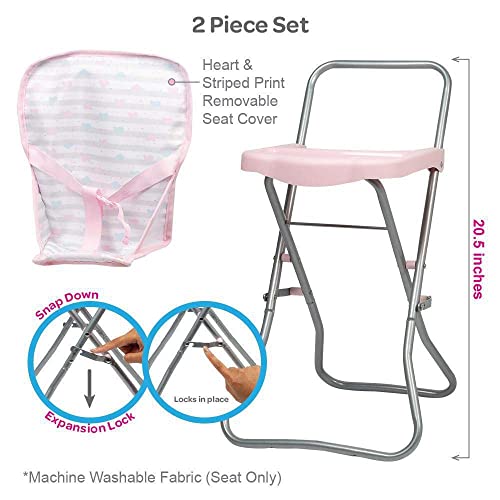 Adora Playdate Pink Folding Doll High Chair