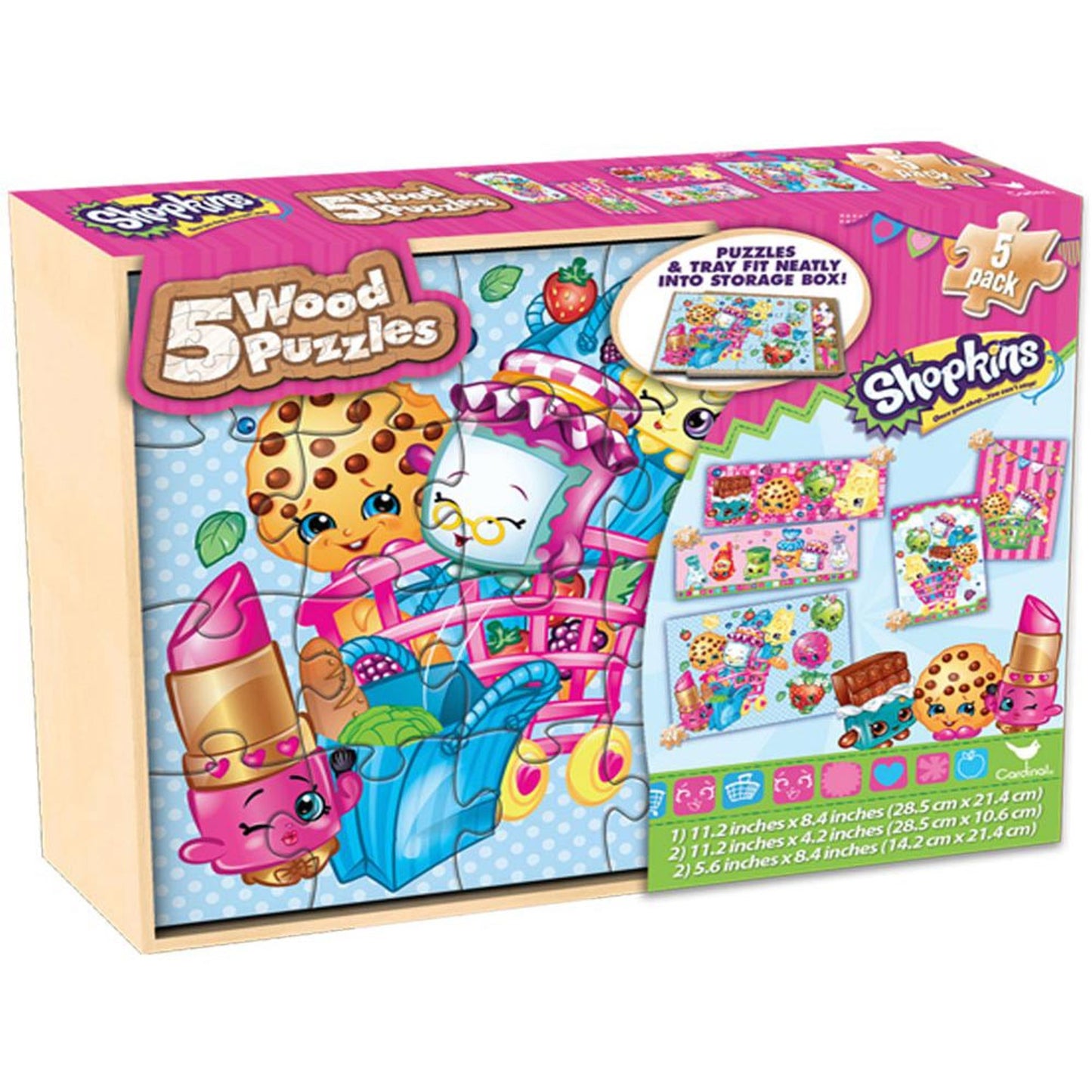 Shopkins 5 Wood Puzzle Set