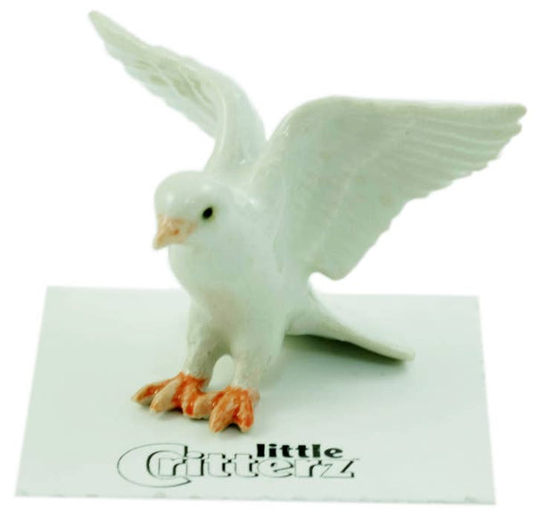 Little Critterz - Messenger White Dove Porcelain Miniature
