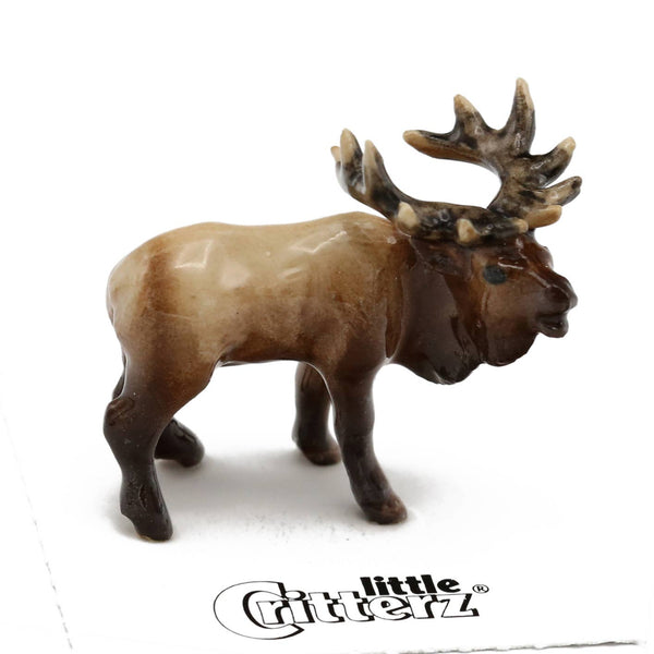 Little Critterz "Wapiti" Bugling Elk Porcelain Miniature