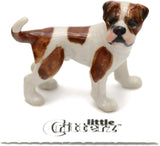 Little Critterz "Aspen American Bulldog Hand Painted Porcelain Figurine