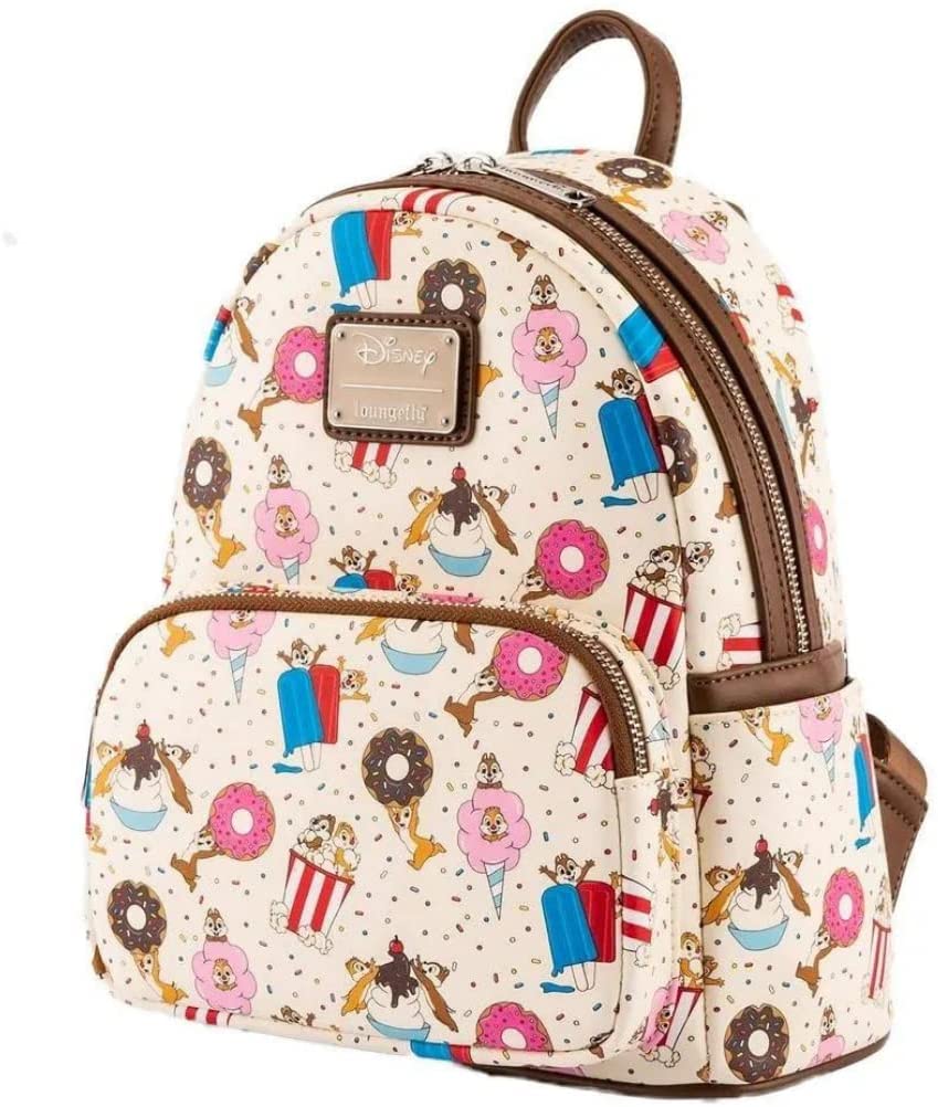 Loungefly Disney Chip and Dale Snackies All Over Print Mini Backpack