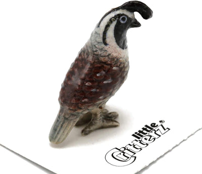 Little Critterz "Valley" California Quail Porcelain Figurine