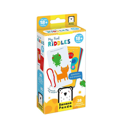 Banana Panda My First Riddles Educational Board Book with 38 Fun Guessing Games, Ring-Bound Travel-Friendly Format, Content Designed for Toddlers Ages 18 Months and up