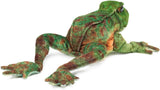 Folkmanis Jumping Frog Hand Puppet, Green/Spotted Brown, 8"