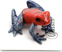 Little Critterz "Strawberry Dart Frog Hand Painted Porcelain Figurine