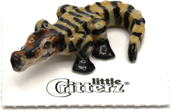 Little Critterz "Junior American Alligator Hand Painted Porcelain Figurine