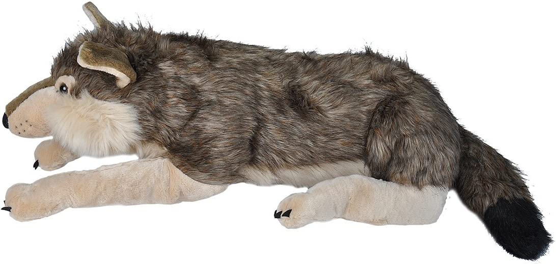 Wild Republic Jumbo Wolf Plush, Giant Stuffed Animal, Plush Toy, Gifts for Kids, 30 Inches