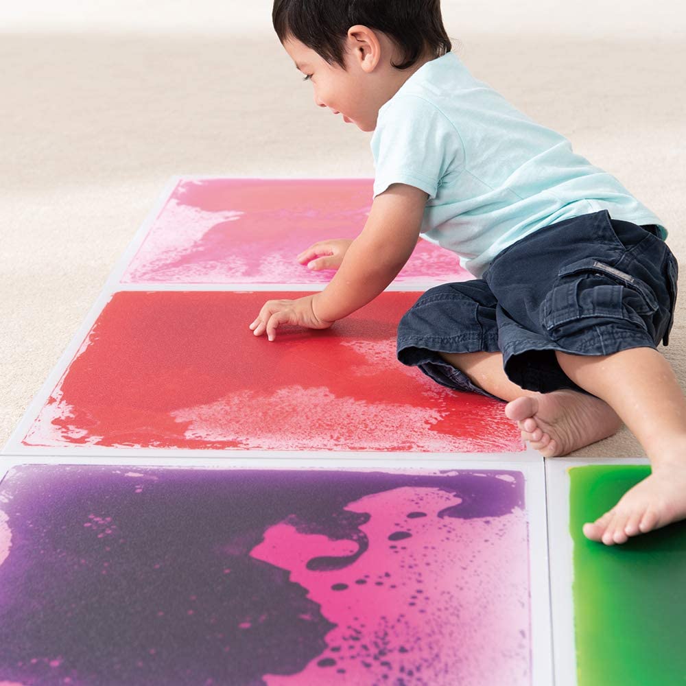 Surf Tiles 19.7in X 19.7in (50cm X 50cm) Colorful Liquid Floor Tile Mat for Kid