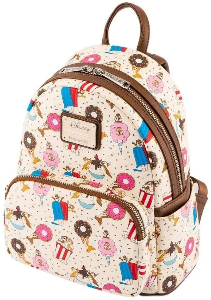 Loungefly Disney Chip and Dale Snackies All Over Print Mini Backpack