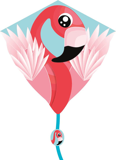 X Kites DLX Diamond Flamingo Nylon Deluxe Diamond Kite, 26 Inches Wide