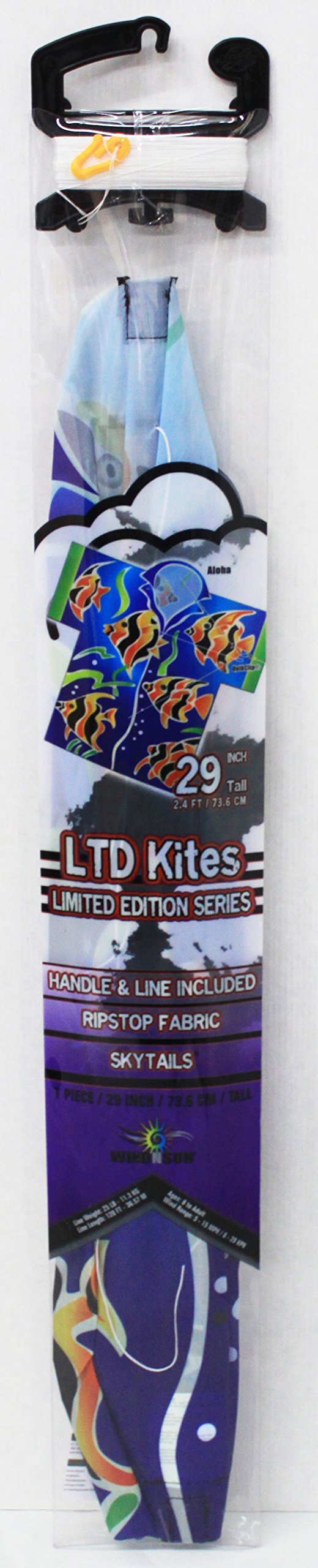 WindNSun Limited Edition Series Aloha Shirt Rip-Stop Nylon Kite, 29 Inches Tall