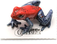 Little Critterz "Strawberry Dart Frog Hand Painted Porcelain Figurine