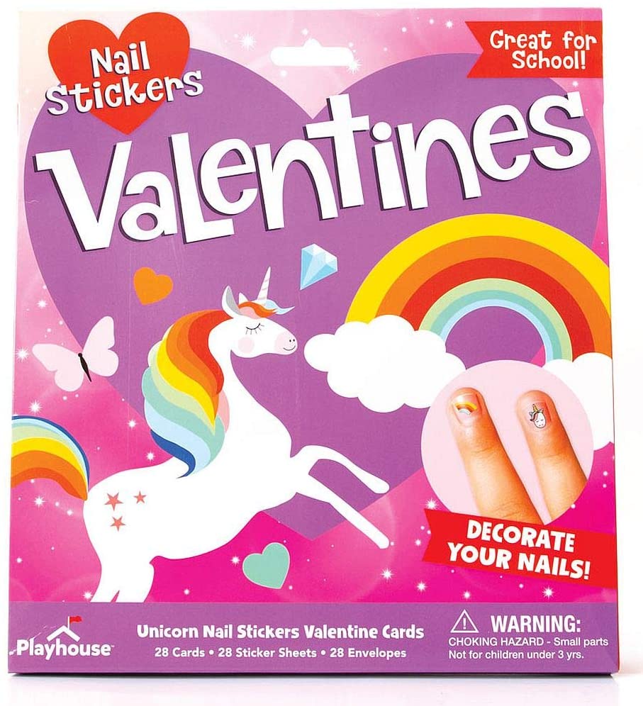 Valentine's Day Unicorn Nail Stickers