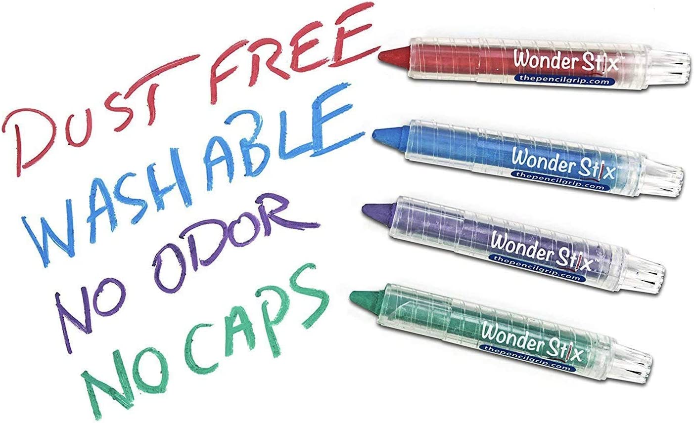 The Pencil Grip Black Board Playmat Kit with 12 Wonder Stix, 12" x 17", 4 Boards