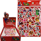 Nintendo Sper Mario Brother Raised 3D Stickers Sheet x 2 Sheets