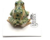Little Critterz "Rana Leopard Frog Hand Painted Porcelain Figurine