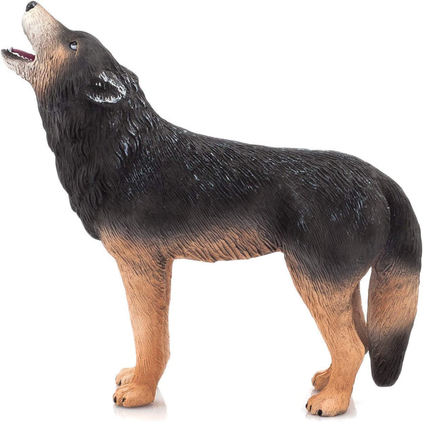 MOJO Wolf Howling Realistic International Wildlife Toy Replica Hand Painted Figurine