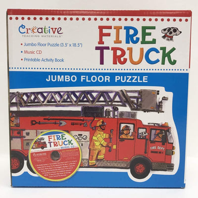 Creative Teaching Materials CTM1025 Fire Truck Jumbo Floor Puzzle with CD