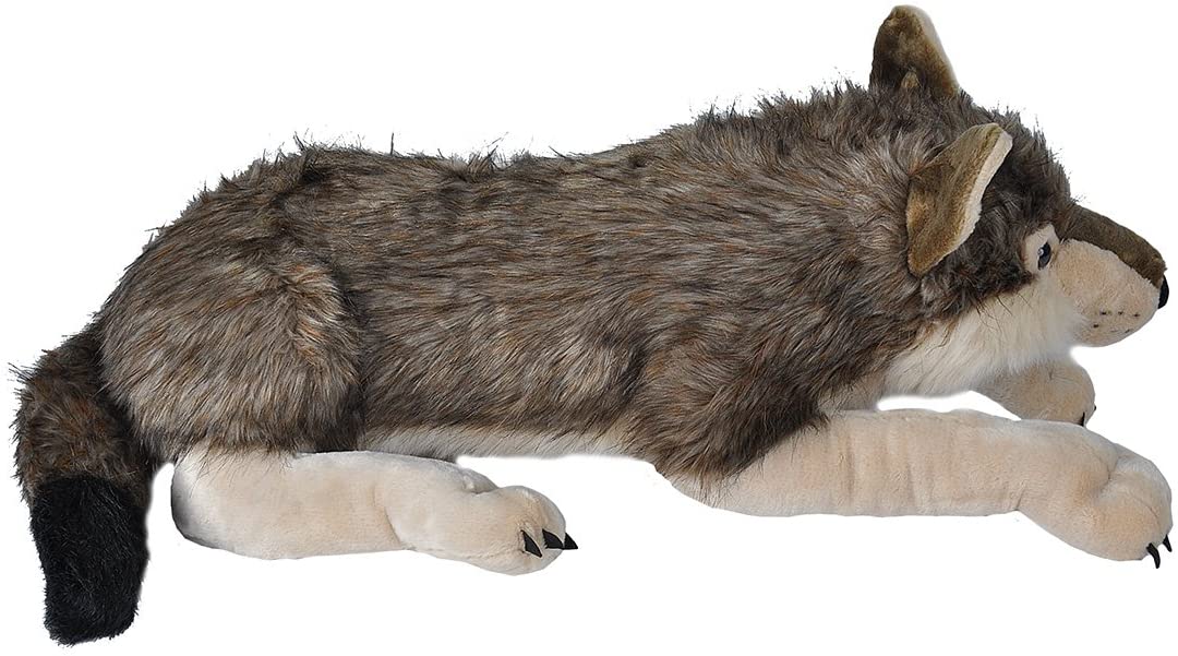 Wild Republic Jumbo Wolf Plush, Giant Stuffed Animal, Plush Toy, Gifts for Kids, 30 Inches