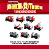 Magnetic Build-A-Truck Fire and Rescue Magnetic Toy Play Set, 6 Pieces