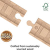 Thomas & Friends Wooden Railway Expansion Clackety Track Train Track Pack, Track Set Made from Wood