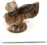 Little Critterz "Bubo Great Horned Owl Hand Painted Porcelain Figurine