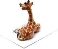 Little Critterz "Aerial Giraffe Calf Hand Painted Porcelain Figurine