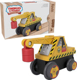 Thomas & Friends Wooden Railway Kevin The Crane, Push-Along Toy Vehicle Made from sustainably sourced Wood for Kids