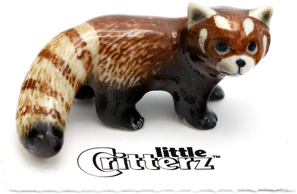 Little Critterz "Firefox Red Panda Hand Painted Porcelain Figurine