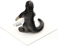 Little Critterz Otter - River Otter Slide - Miniature Porcelain Figurine