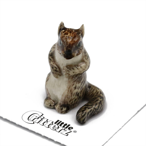 Little Critterz "Scamper" Grey Squirrel Porcelain Miniature