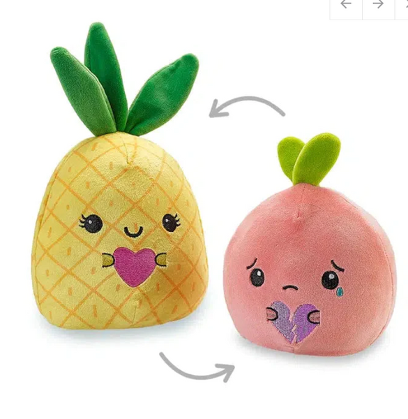 OMG Inside Outsies  Reversible Plush Toy - Pineapple / Peach